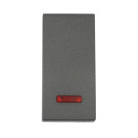 Переключатель LK Studio с двух мест, с индикатором 45х22,5мм (схема 6L) 16 A, 250 B (черный бархат) LK45 850408-1